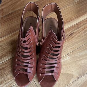 Rampage Tan Brown Strappy Gladiator Sandal